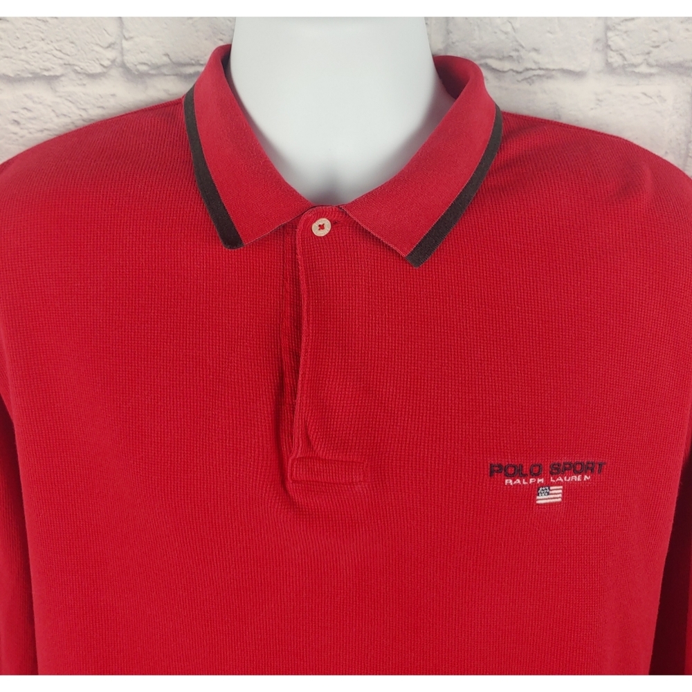 Vintage Polo Sport Longsleeve Polo, Size XL - Picture 5 of 11